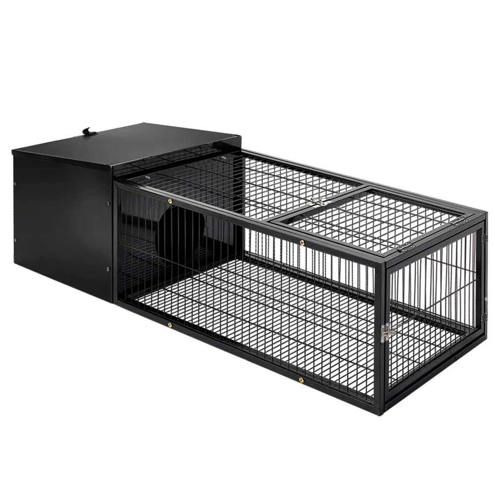 Rabbit Cage Hutch Cages Indoor Outdoor Hamster Enclosure Pet Metal Carrier 122cm Length - Nurns