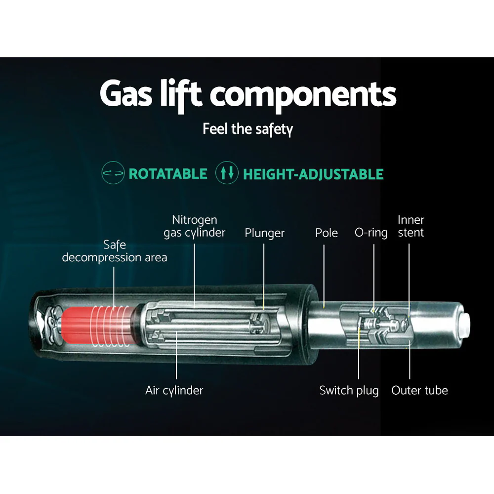 Artiss Mesh Office Chair Mid Back Black - Nurns