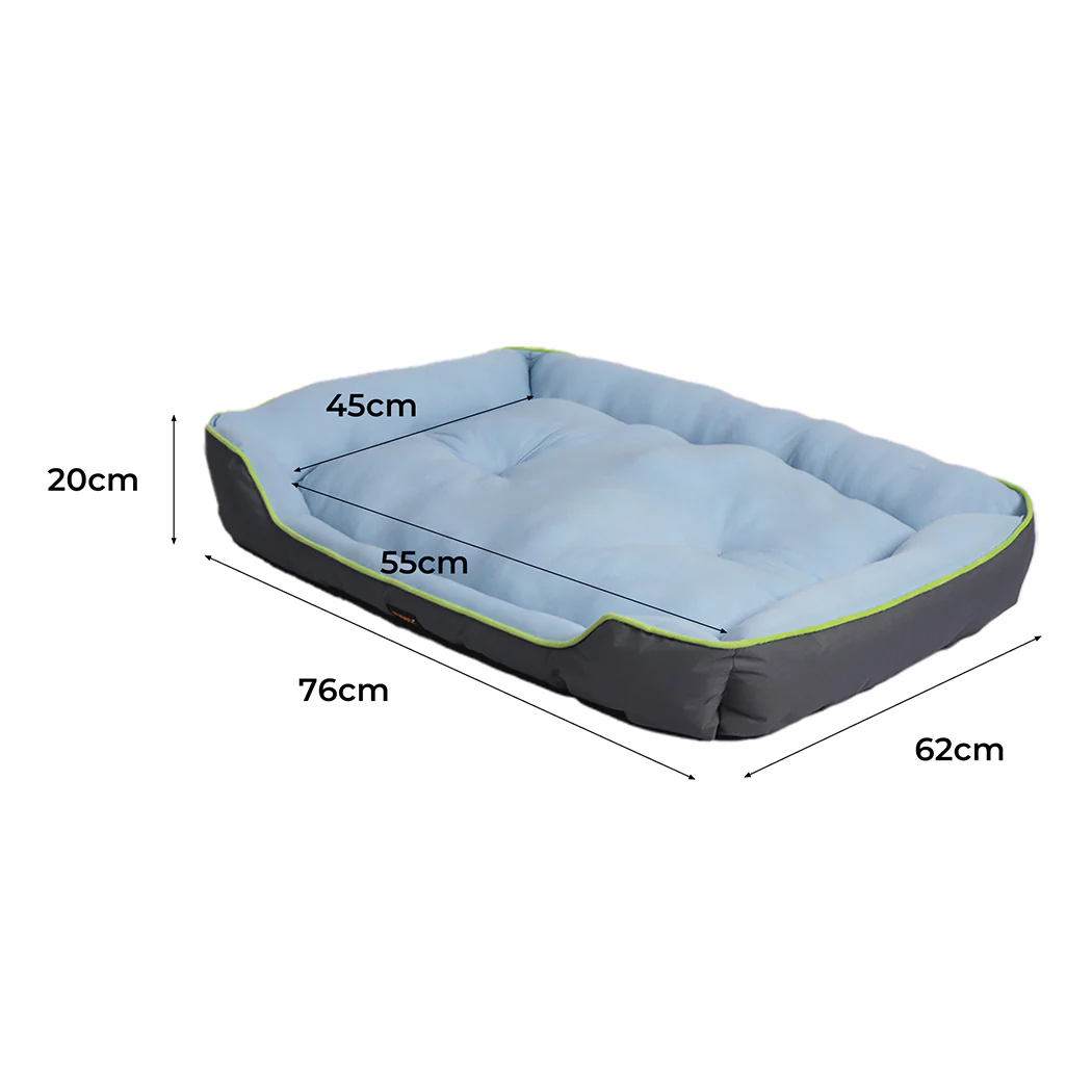 MEDIUM Dog Beds Pet Cooling Sofa Mat Bolster - Grey - Nurns