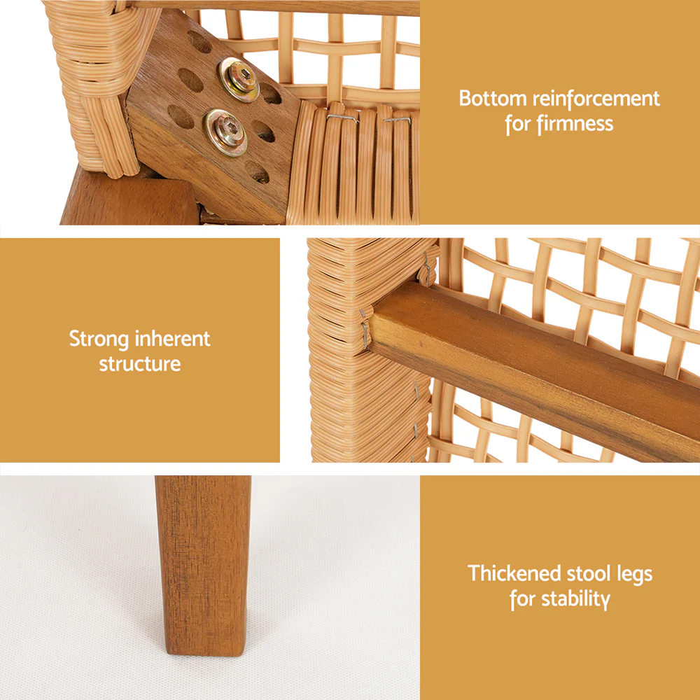 Tripp 2-Seater Seat Acacia Wood Patio Furniture Outdoor Garden Bench - Wood - Nurns