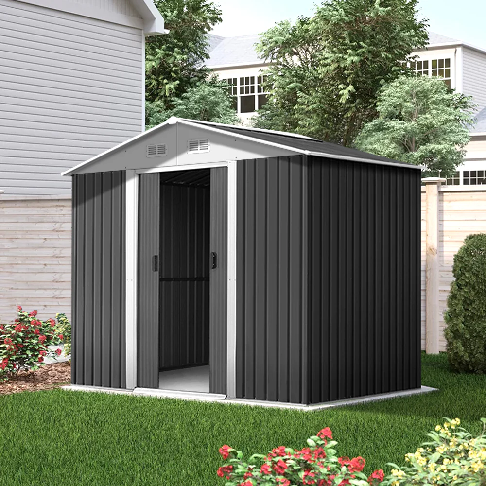 Giantz Garden Shed 2.58x2.07M Sheds Outdoor Storage Workshop Metal Shelter Sliding Door - Nurns