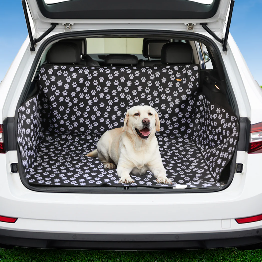 Pet Boot Car Seat Cover Hammock Nonslip Dog Puppy Cat Waterproof Rear Large Black - Nurns
