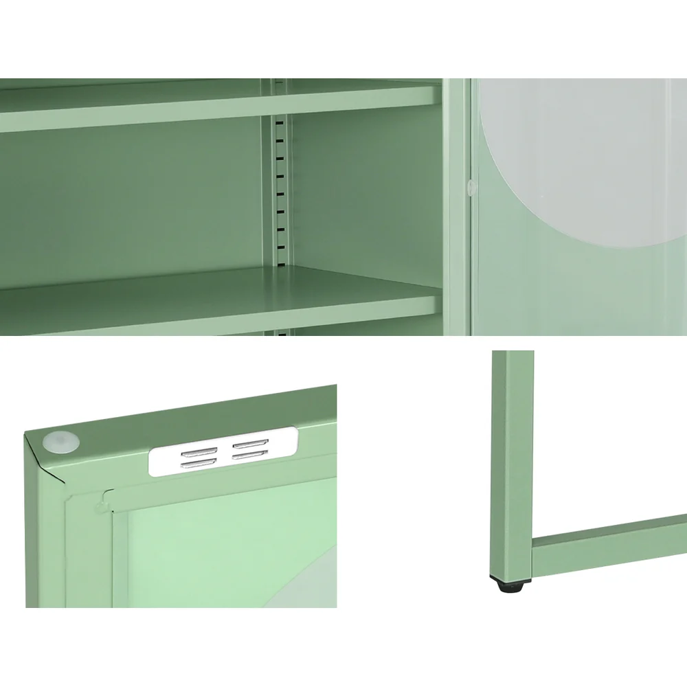 Kael Metal Buffet Sideboard Cabinet - Green - Nurns