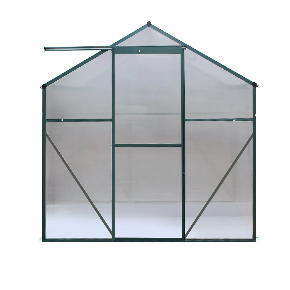 Greenfingers Greenhouse 1.9x1.9x1.83M Aluminium Polycarbonate Green House Garden Shed - Nurns
