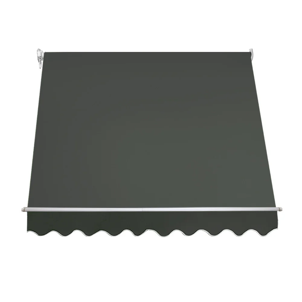 Instahut Window Fixed Pivot Arm Awning Outdoor Blinds Retractable Patio 2.4x2.1M - Nurns