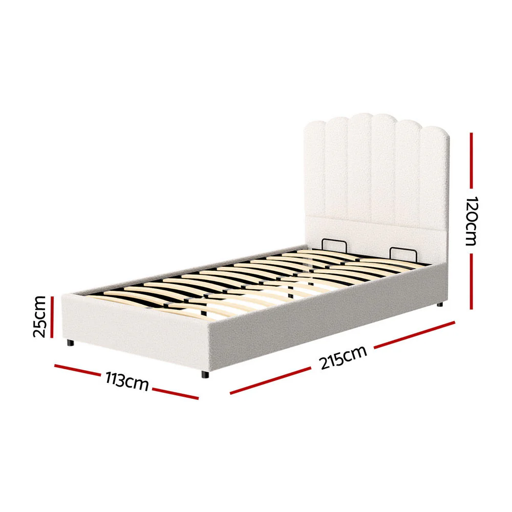 Harmony Bed & Mattress Package with 32cm Mattress - Beige King Single - Nurns