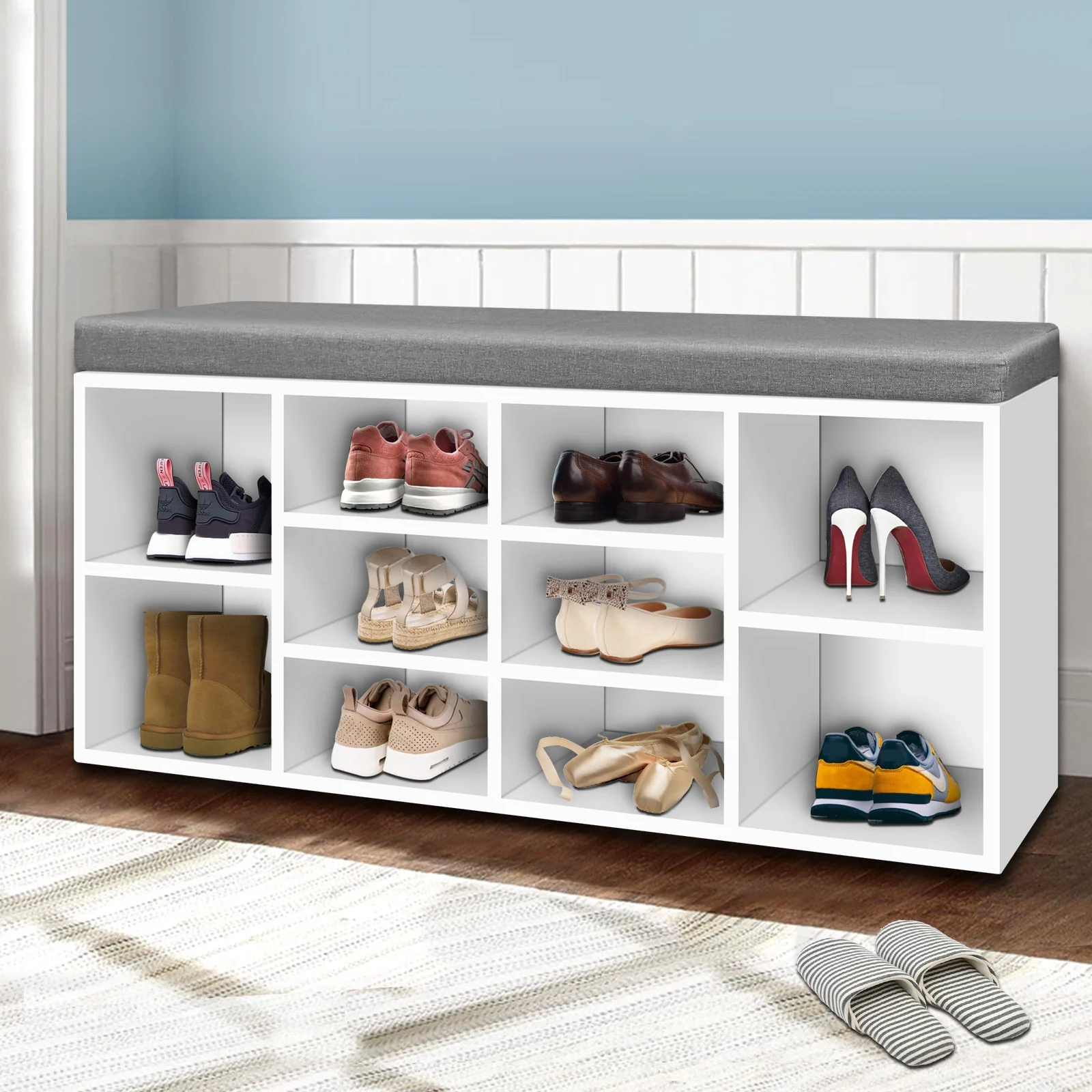 Artiss Shoe Rack Storage Cabinet Bench BOA - Nurns