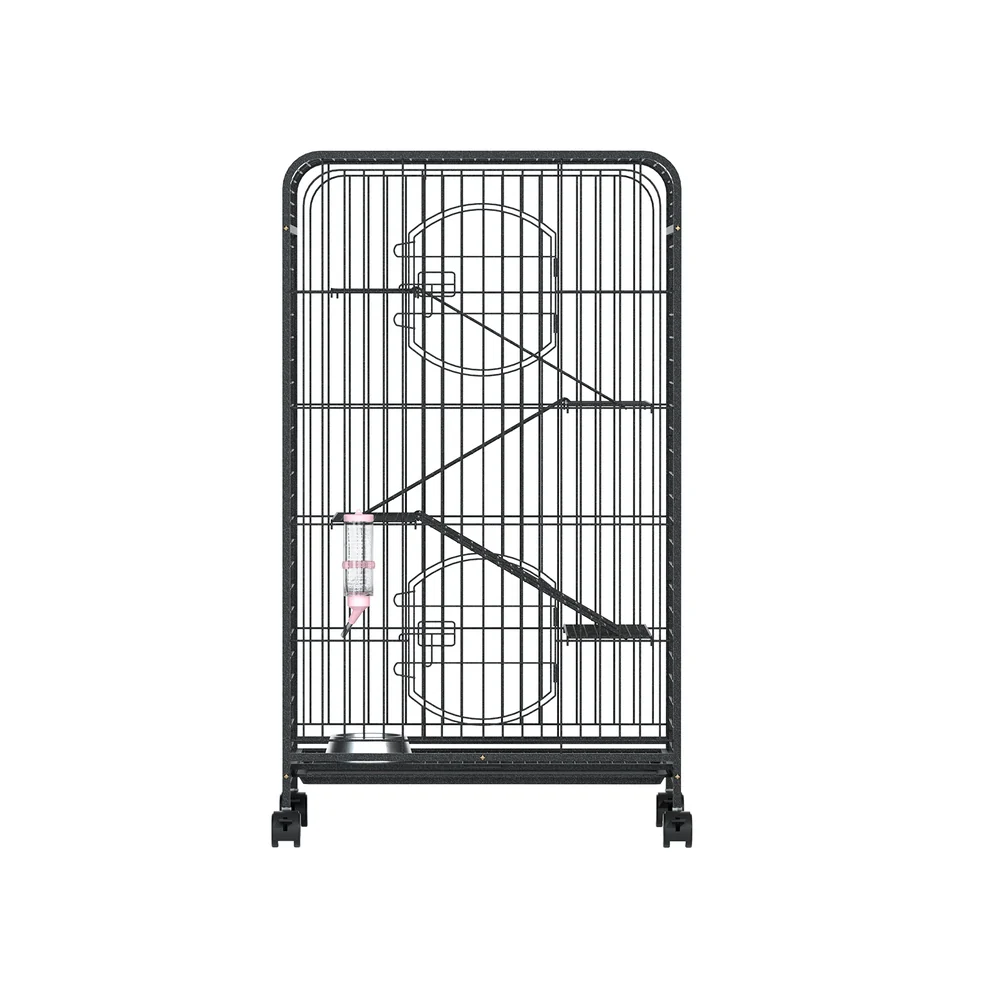 Rabbit Cage Indoor Hutch Guinea Pig Bird Ferret Cat Hamster 110cm 4 Level - Nurns