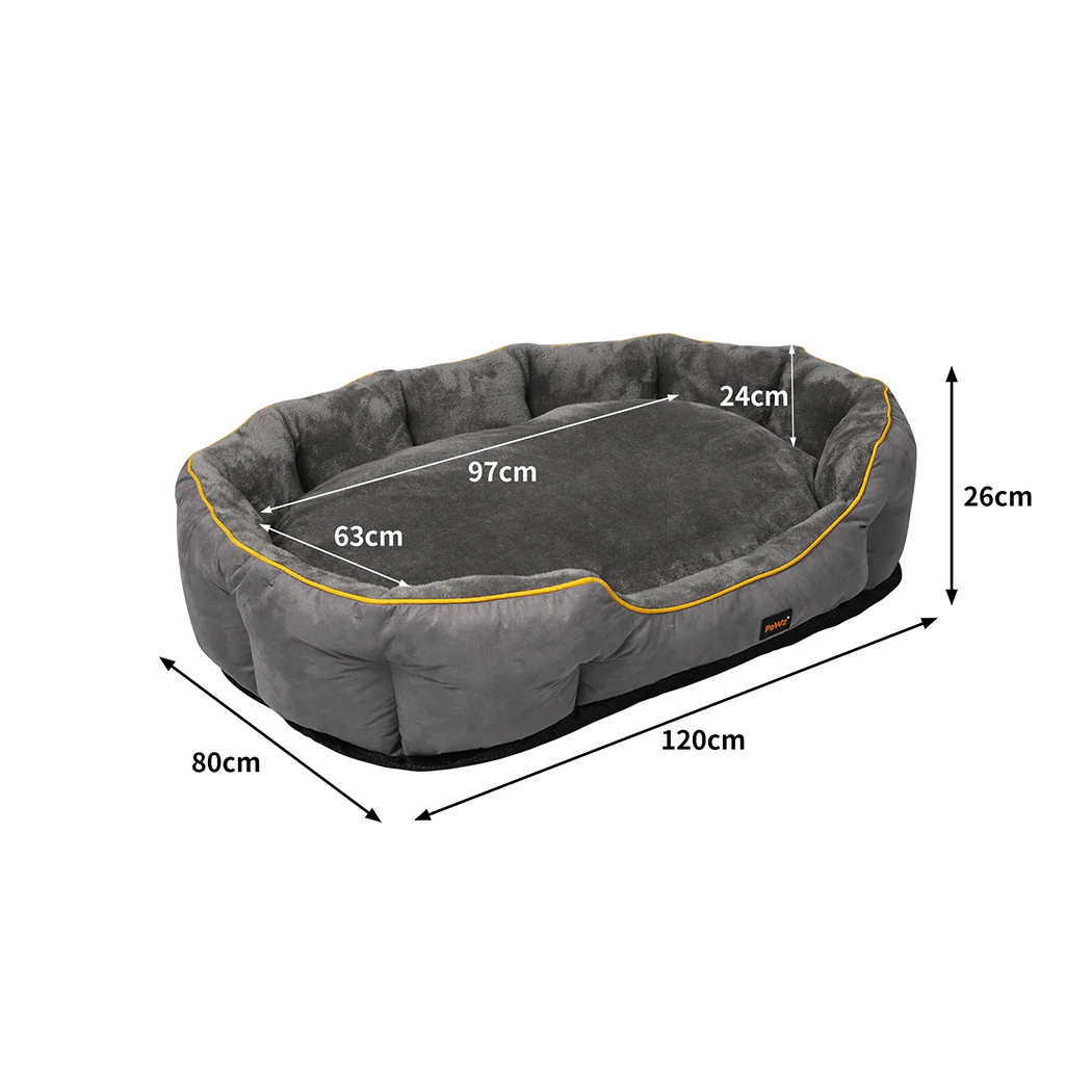XLarge Dog Beds Electric Pet Heater Heated - Grey - Nurns