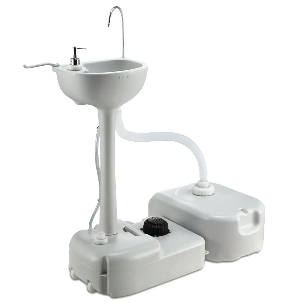 Camping Basin Portable Hand Wash Sink Stand 43L Capacity - Nurns