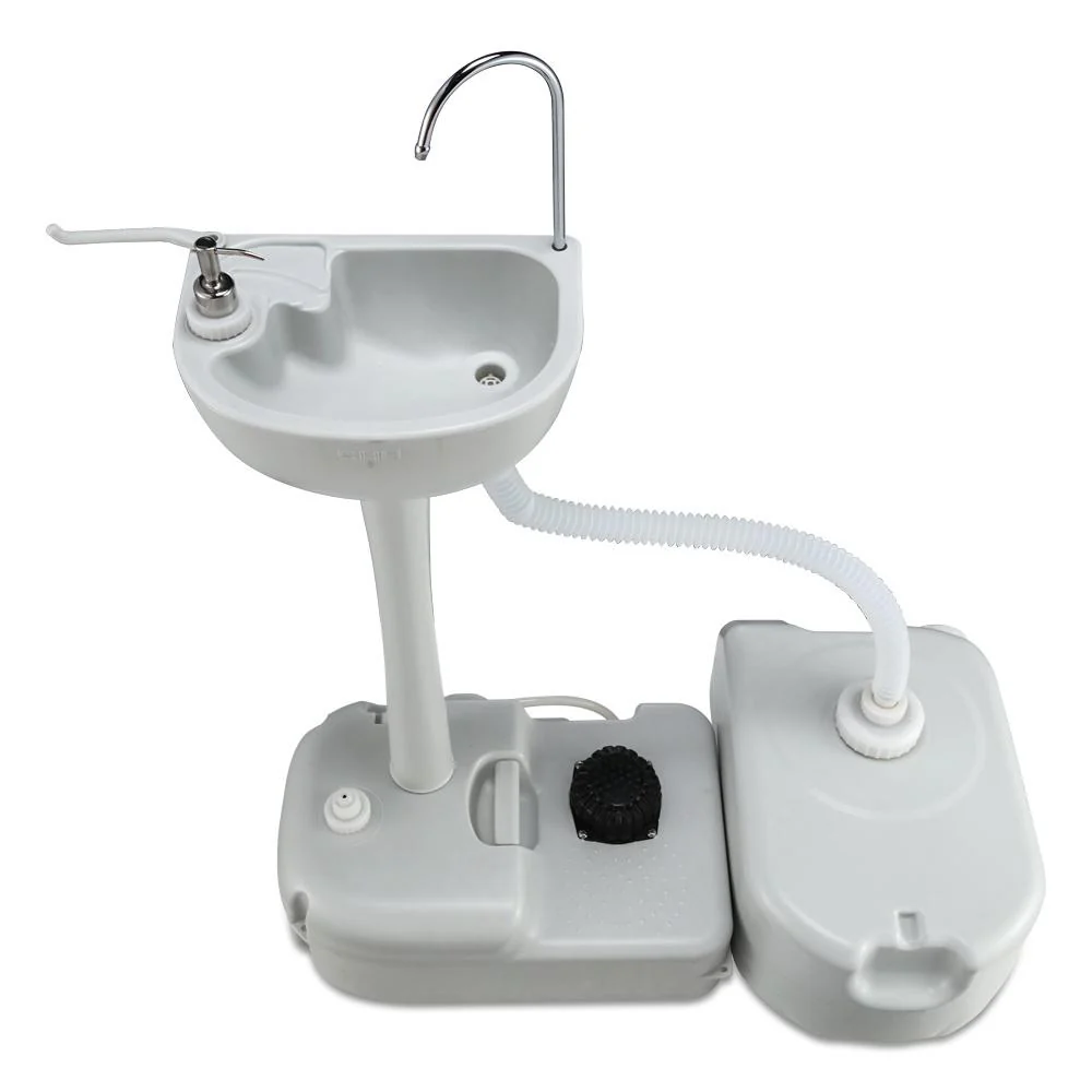 Camping Basin Portable Hand Wash Sink Stand 43L Capacity - Nurns