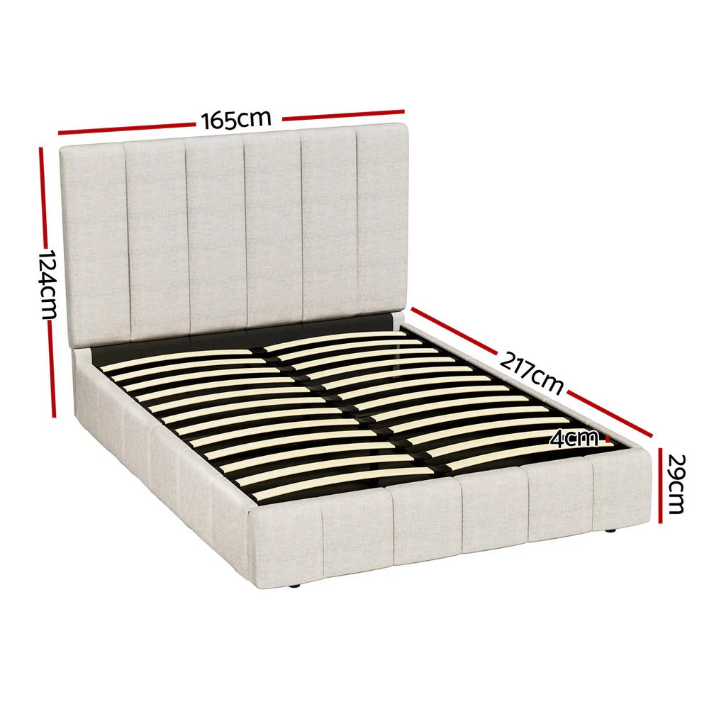 Genteel Bed & Mattress Package with 32cm Mattress - Beige Queen - Nurns