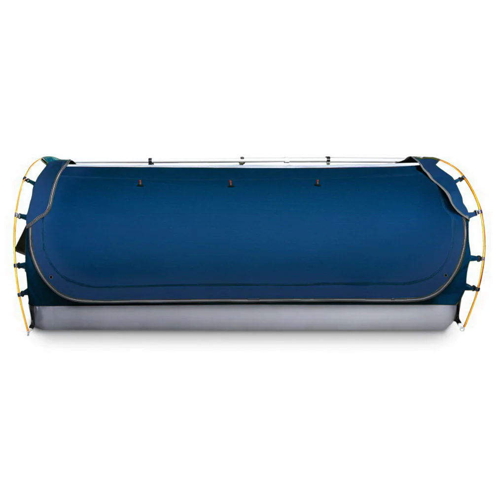 Double Swag Camping Swags Canvas Free Standing Dome Tent Dark Blue - Nurns