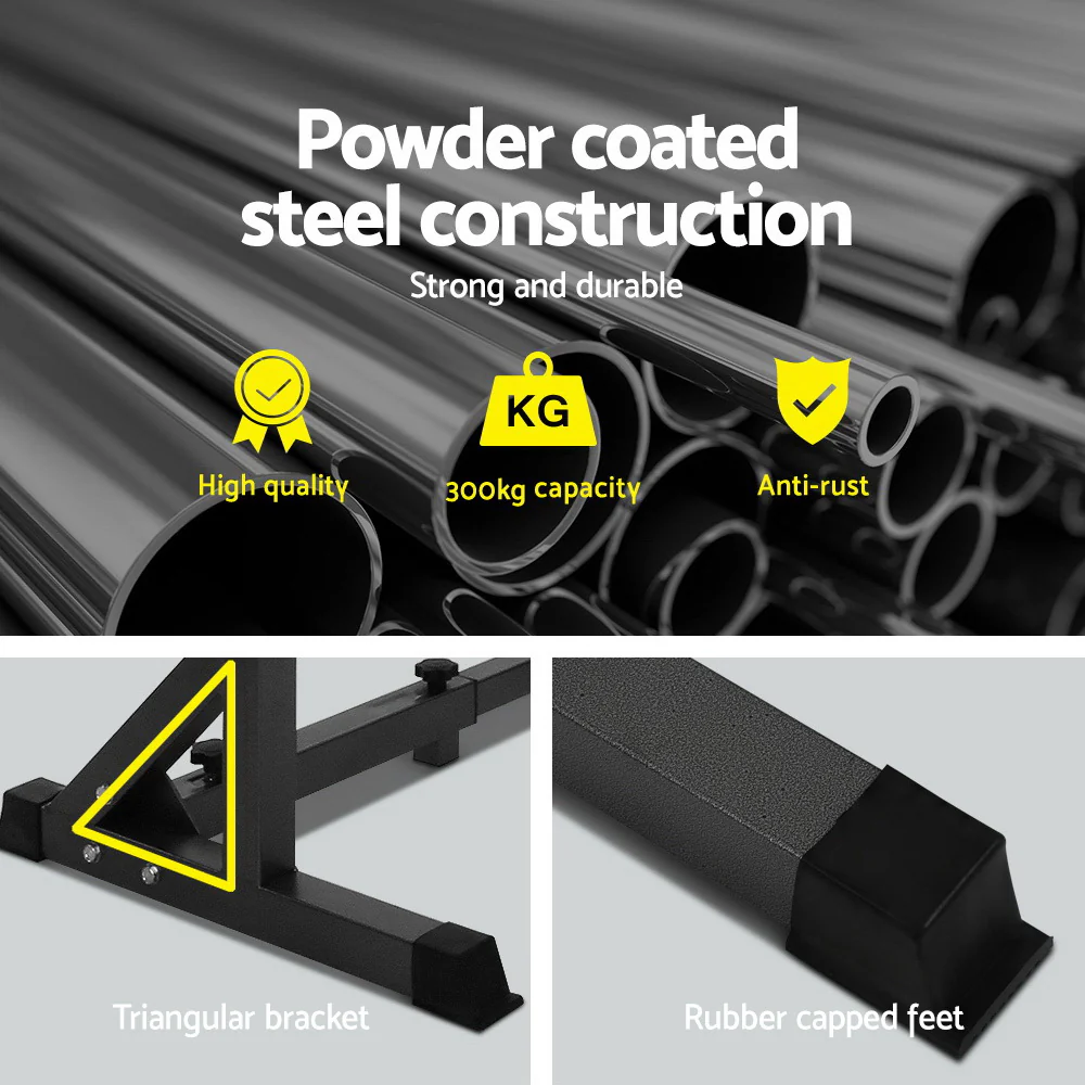 Everfit Weight Bench Adjustable Squat Rack Home Gym Equipment 300kg - Nurns