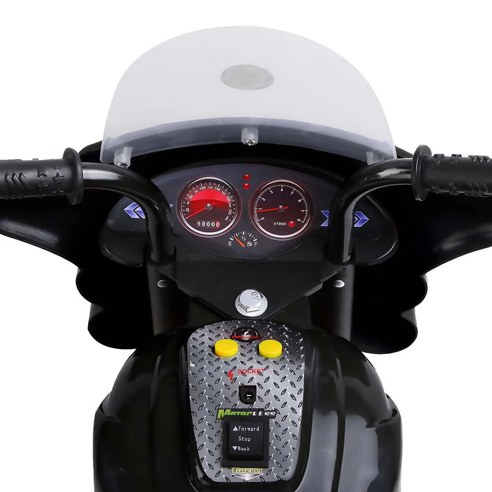 Kids Ride On Motorbike Motorcycle Car - Black - Nurns