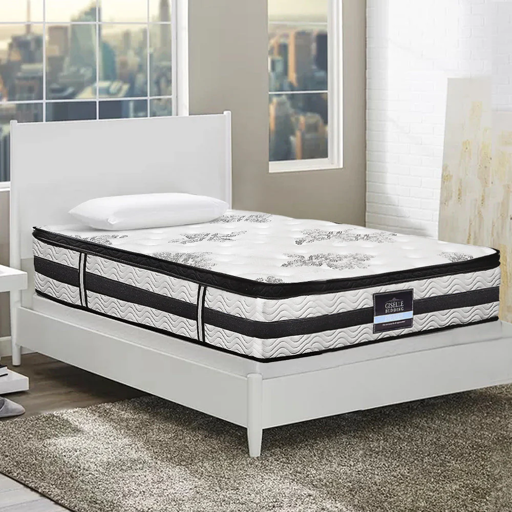 Norwich Single Bedroom Suite 5 Piece 1x Single Mattress, 1x Single Wooden Bed Frame, 2x White Bedside Tables and 1x White Tallboy - Nurns