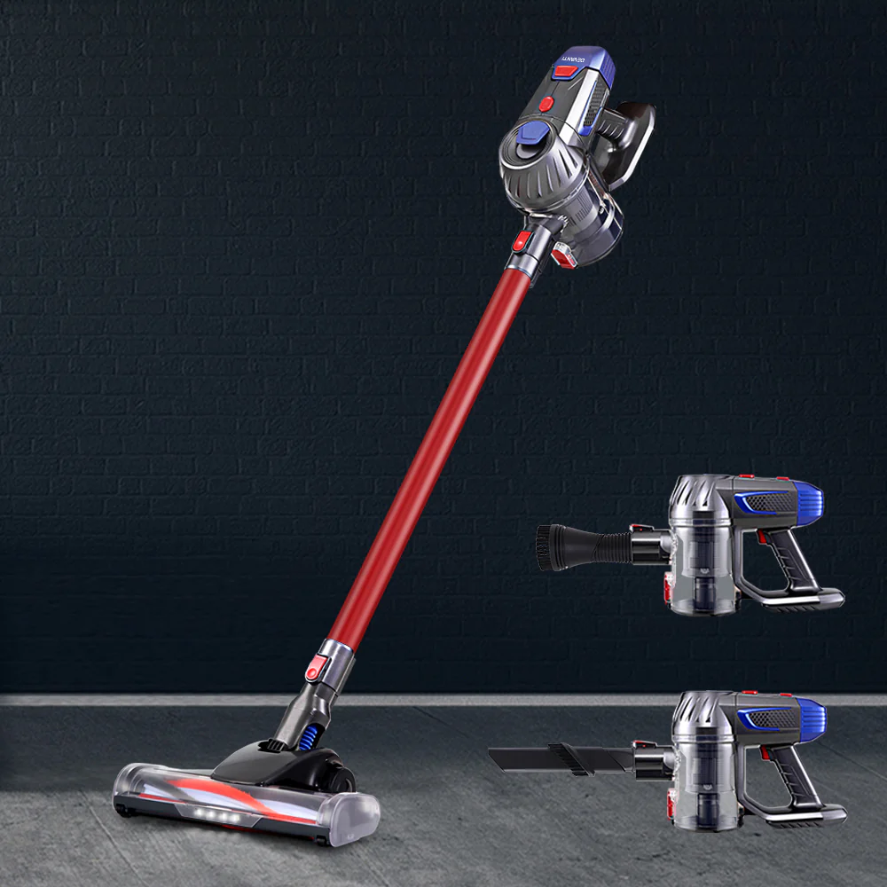 Devanti Stick Vacuum Cleaner Bagless Cordless Red 150W - Nurns