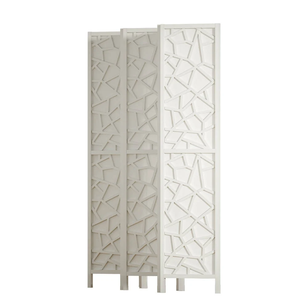6 Panel Room Divider Screen 244x170cm - White - Nurns