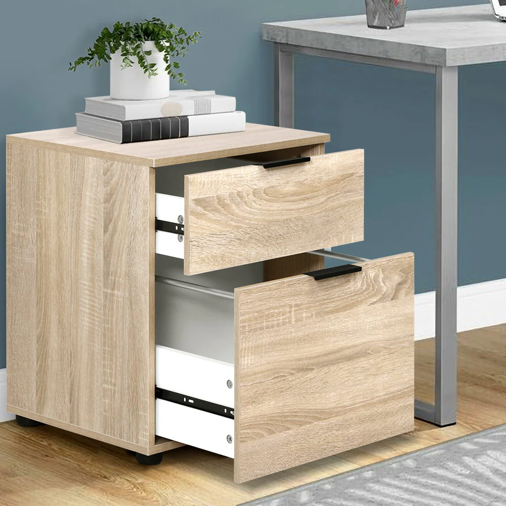 Artiss Filing Cabinet 2 Drawer Office Storage Organiser - Nurns