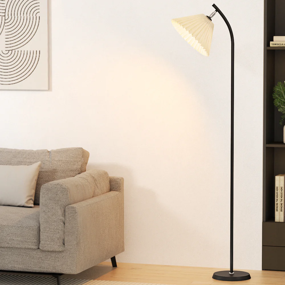 Floor Lamp LED Light Stand Modern Home Living Room Office Reading White - Nurns