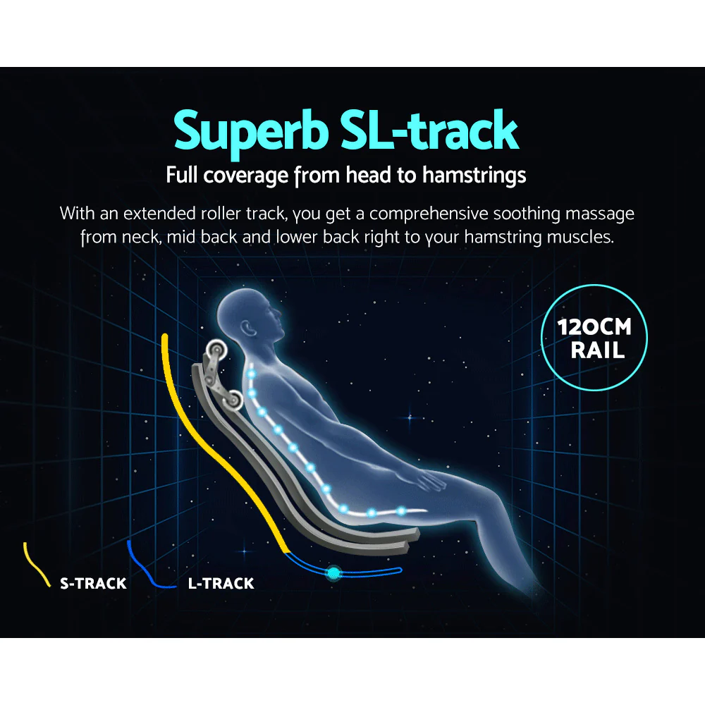 Electric Massage Chair SL Track Full Body Air Bags Shiatsu Massaging Massager - Nurns