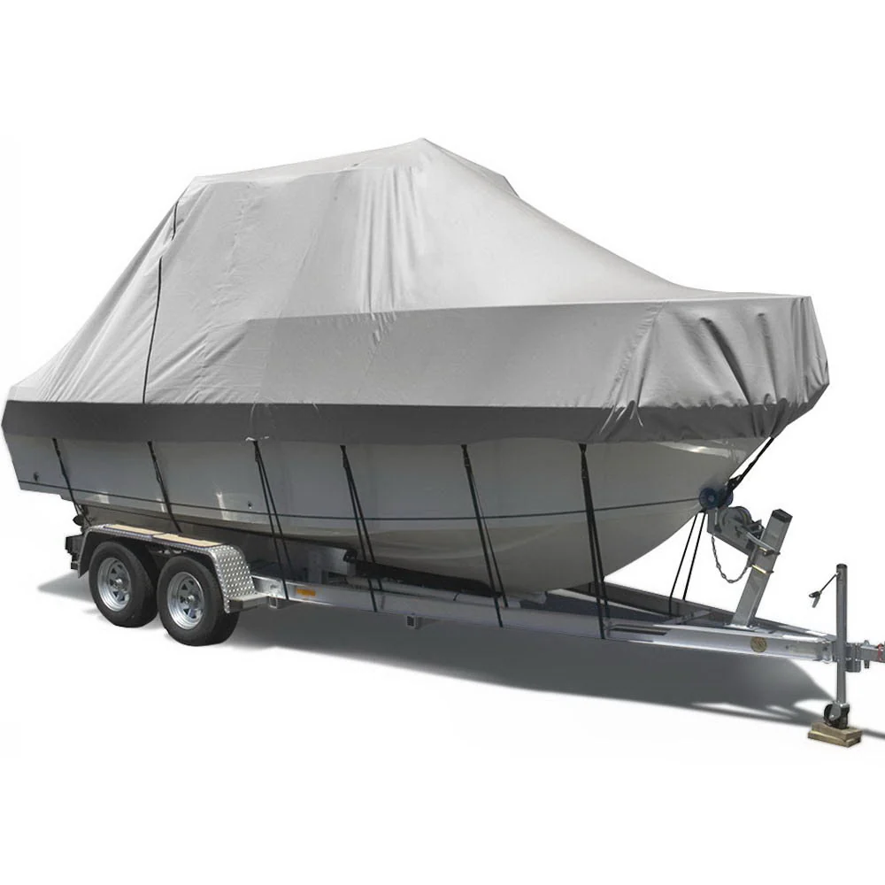 Boat Cover 19-21ft Trailerable Jumbo Marine Grade Heavy Duty - Grey - Nurns