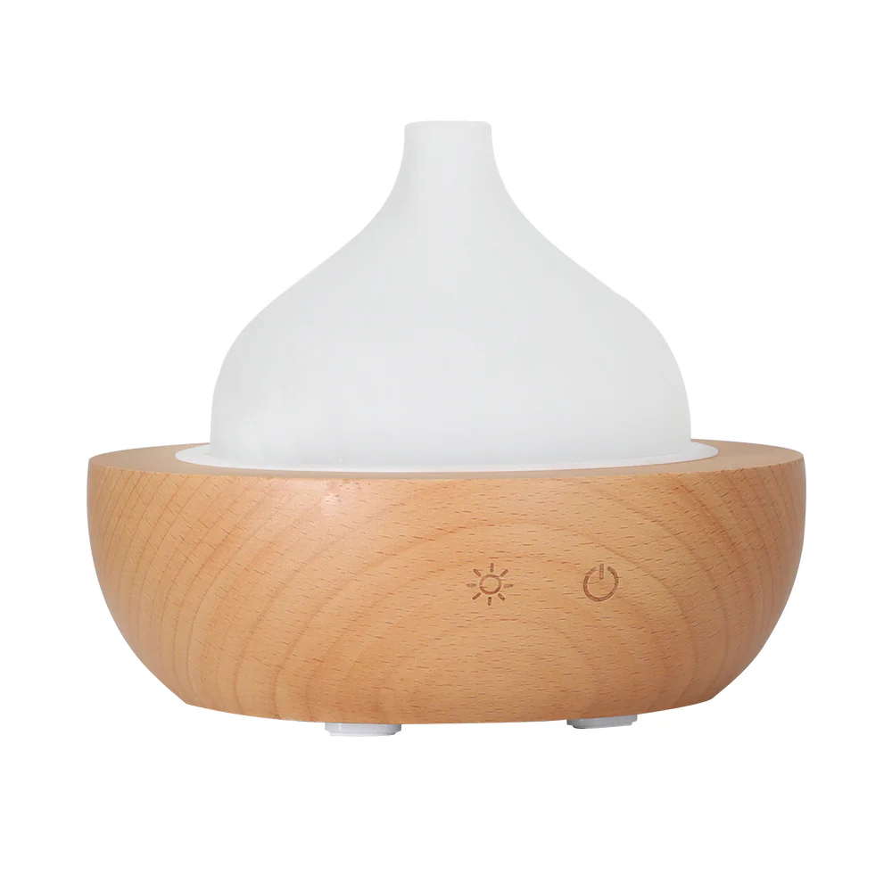 Aroma Aromatherapy Diffuser LED Oil Ultrasonic Air Humidifier Glass Wood - Nurns