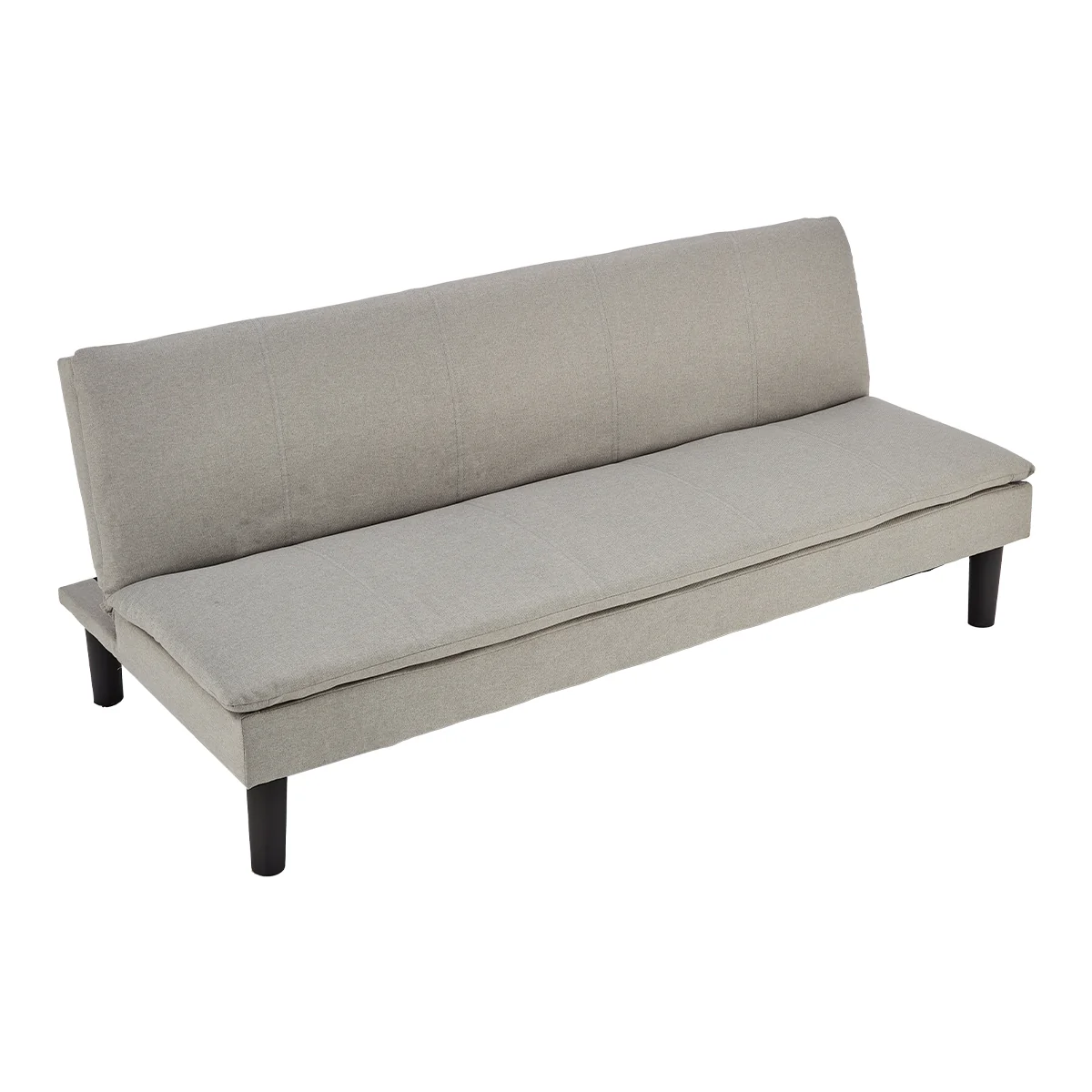 Monroe 3-Seater Faux Linen Fabric Modular Sofa Bed Couch - Light Grey - Nurns