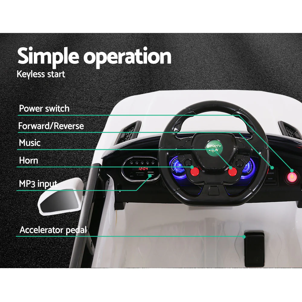 Kids Ride on Car - White - Nurns