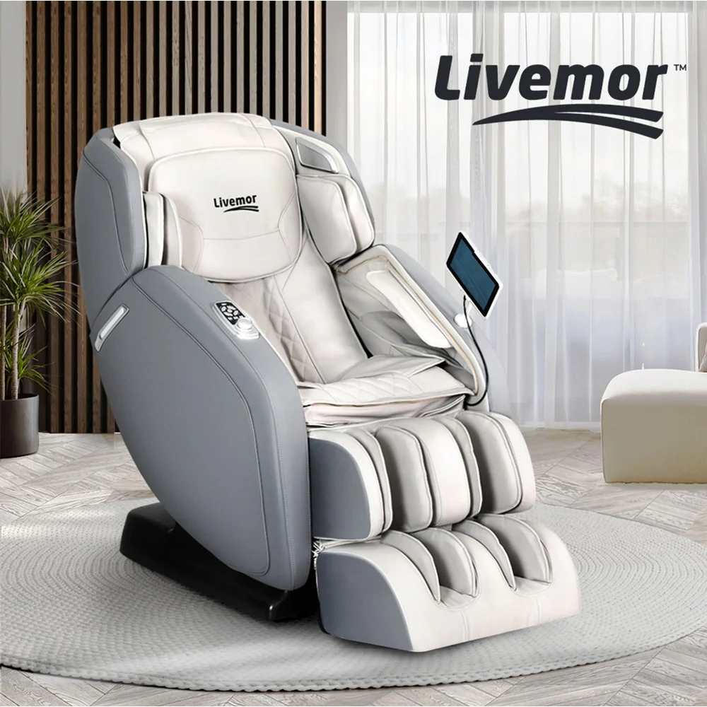 Amun 4D Massage Chair Electric Recliner Home Massager - Grey - Nurns