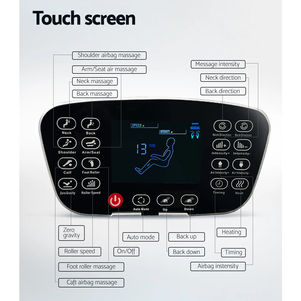 Massage Chair Electric Full Body Reclining Zero Shiatsu Heating Massager - Nurns