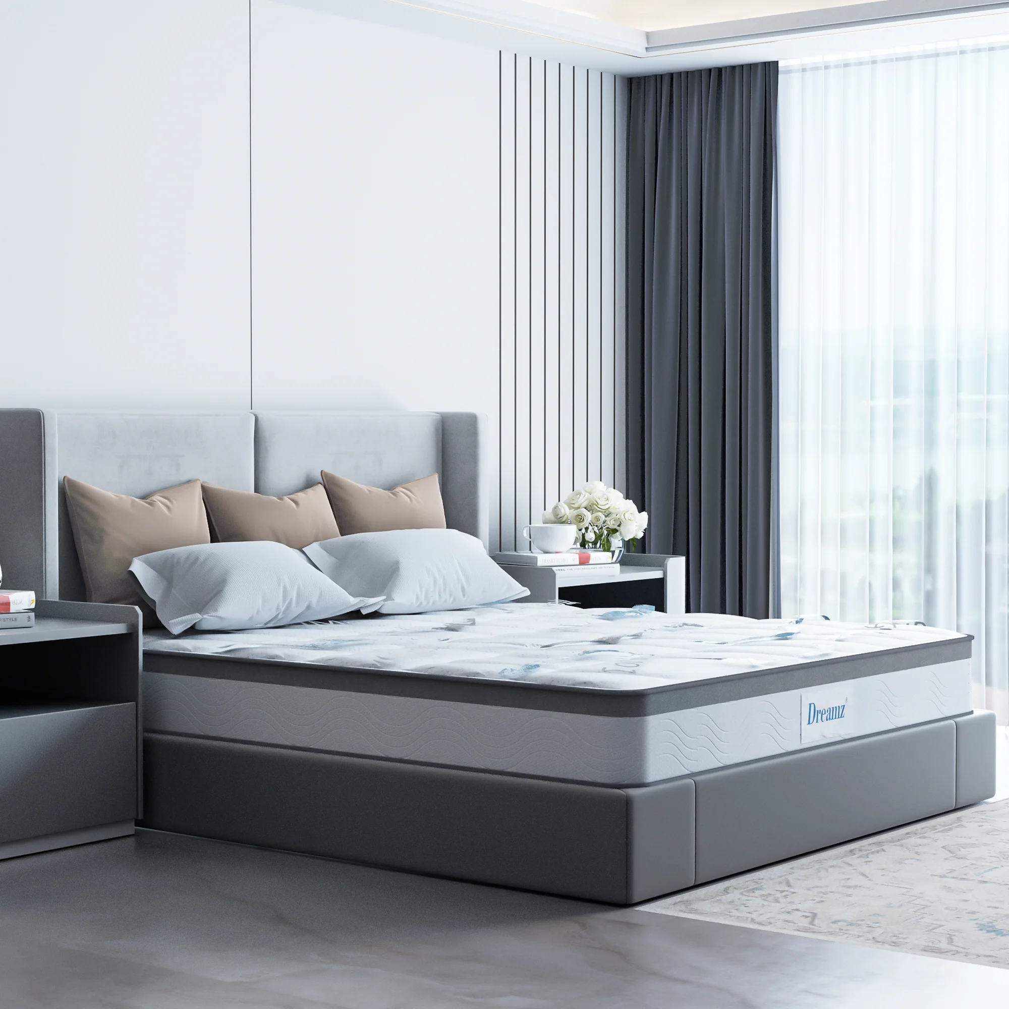 Verona 25cm Top Pocket Spring Medium Firm Premium Foam Mattress - Queen - Nurns