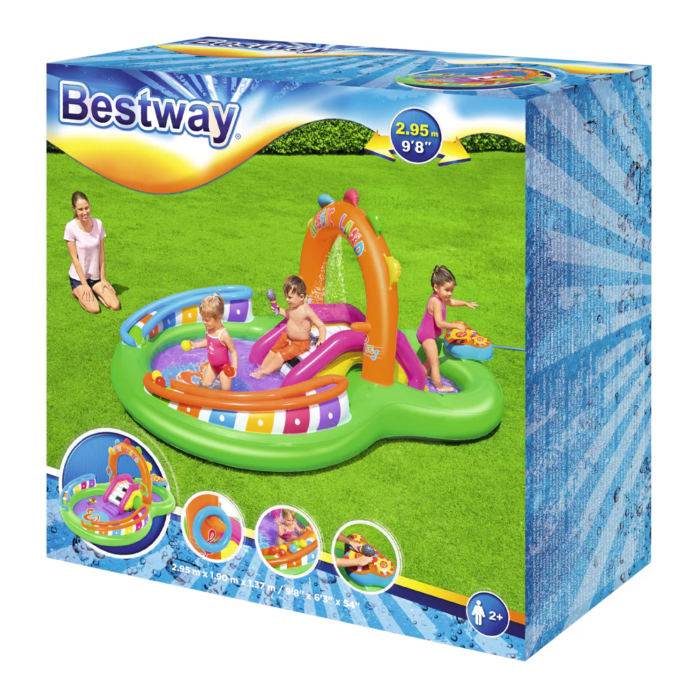 Bestway Kids Pool 295x190x137cm Inflatable Above Ground Swimming Play Pools 349L - Nurns