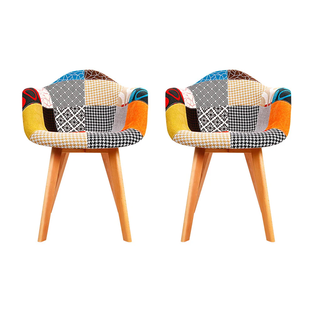Hollis Set of 2 Fabric Retro Replica - Multicolour - Nurns
