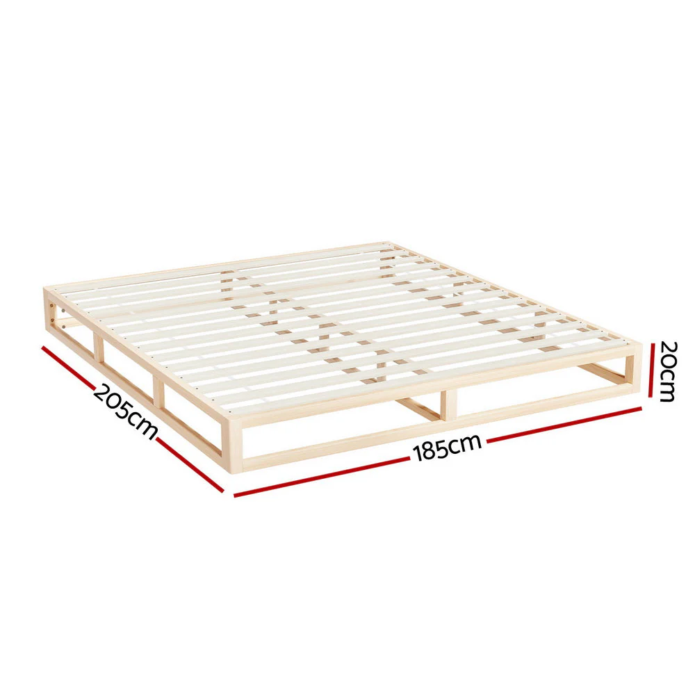 Olivine Bed & Mattress Package with 32cm Mattress - Pine King - Nurns