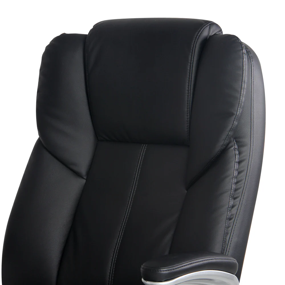 Artiss 8 Point Massage Office Chair Pu Leather Black - Nurns