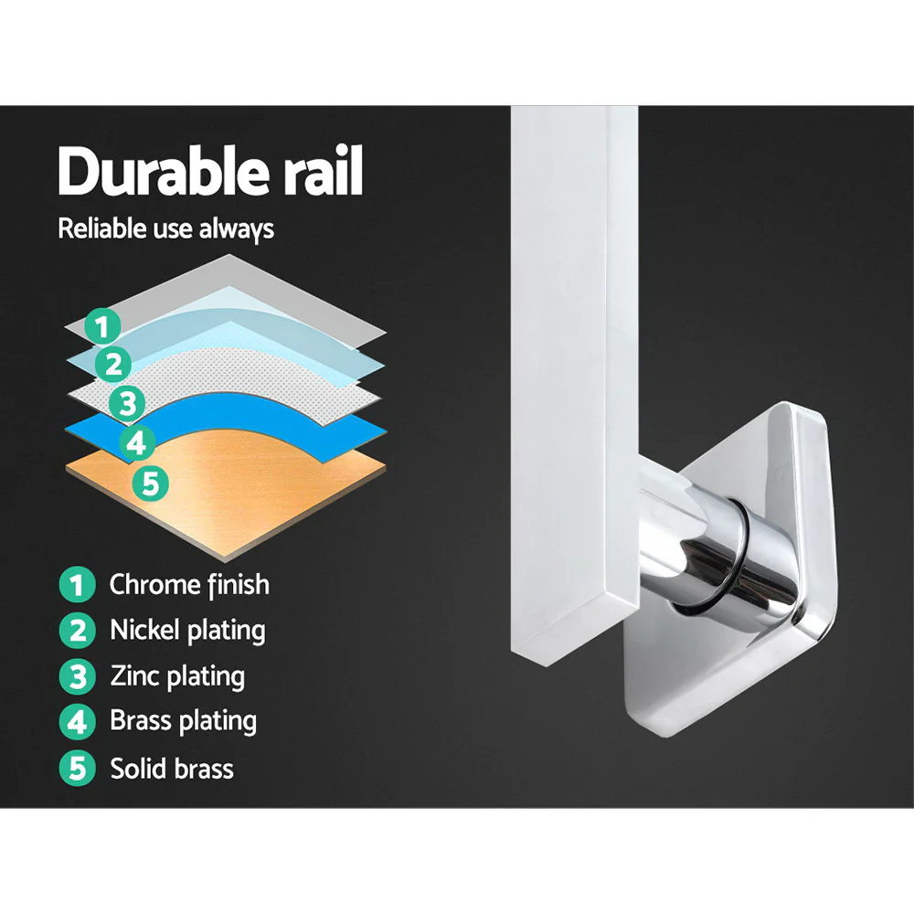 8'' Rain Shower Head Wall Arm Square High Pressure Chrome - Nurns