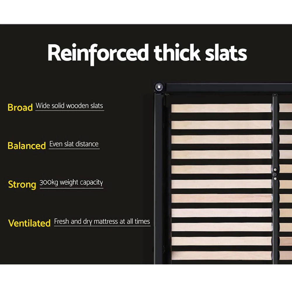 Bryxton Bed Frame Fabric - Grey Double - Nurns