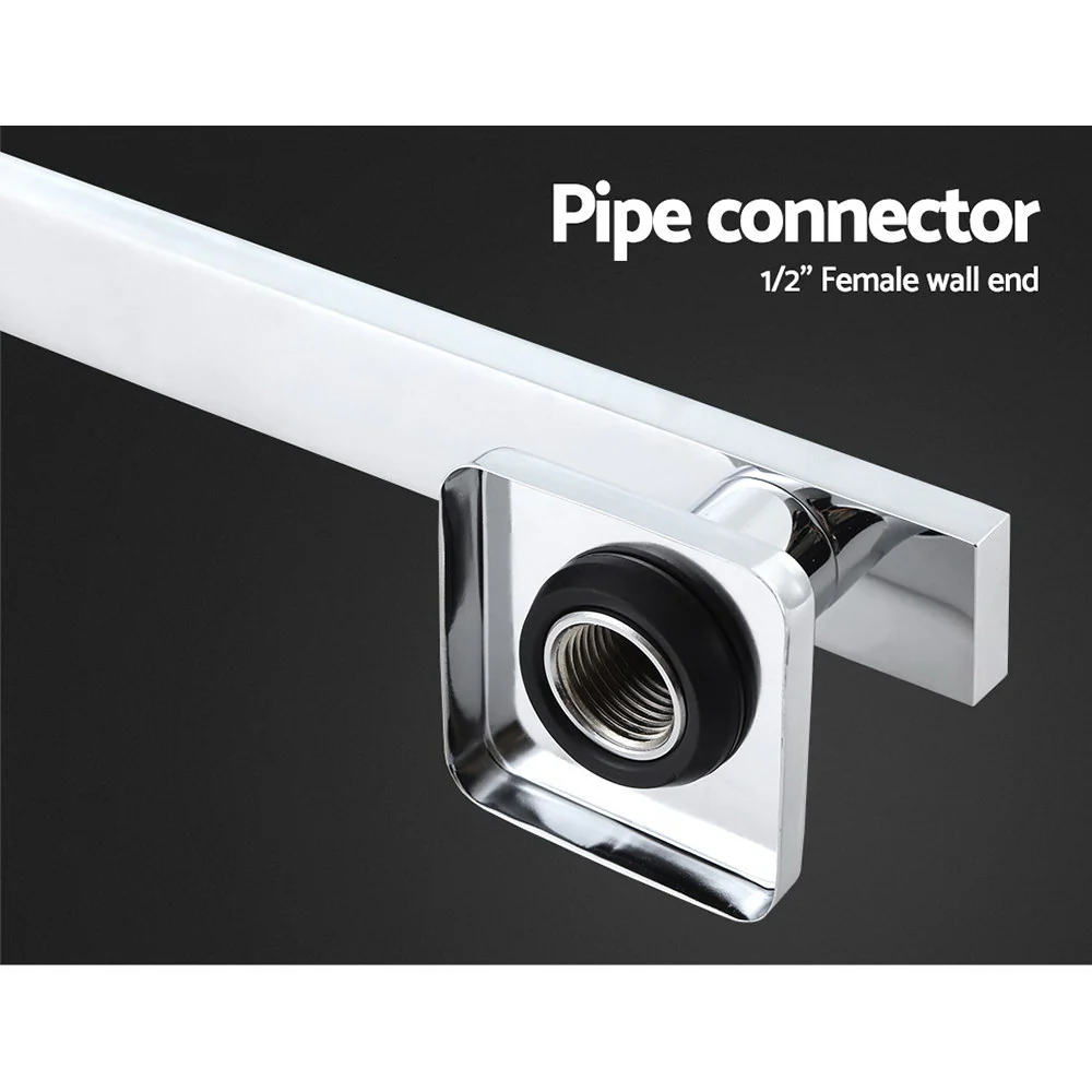 8'' Rain Shower Head Wall Arm Square High Pressure Chrome - Nurns