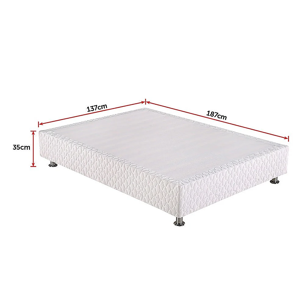 Encour Ensemble Bed Base & Mattress Package with 34cm Mattress - White Double - Nurns