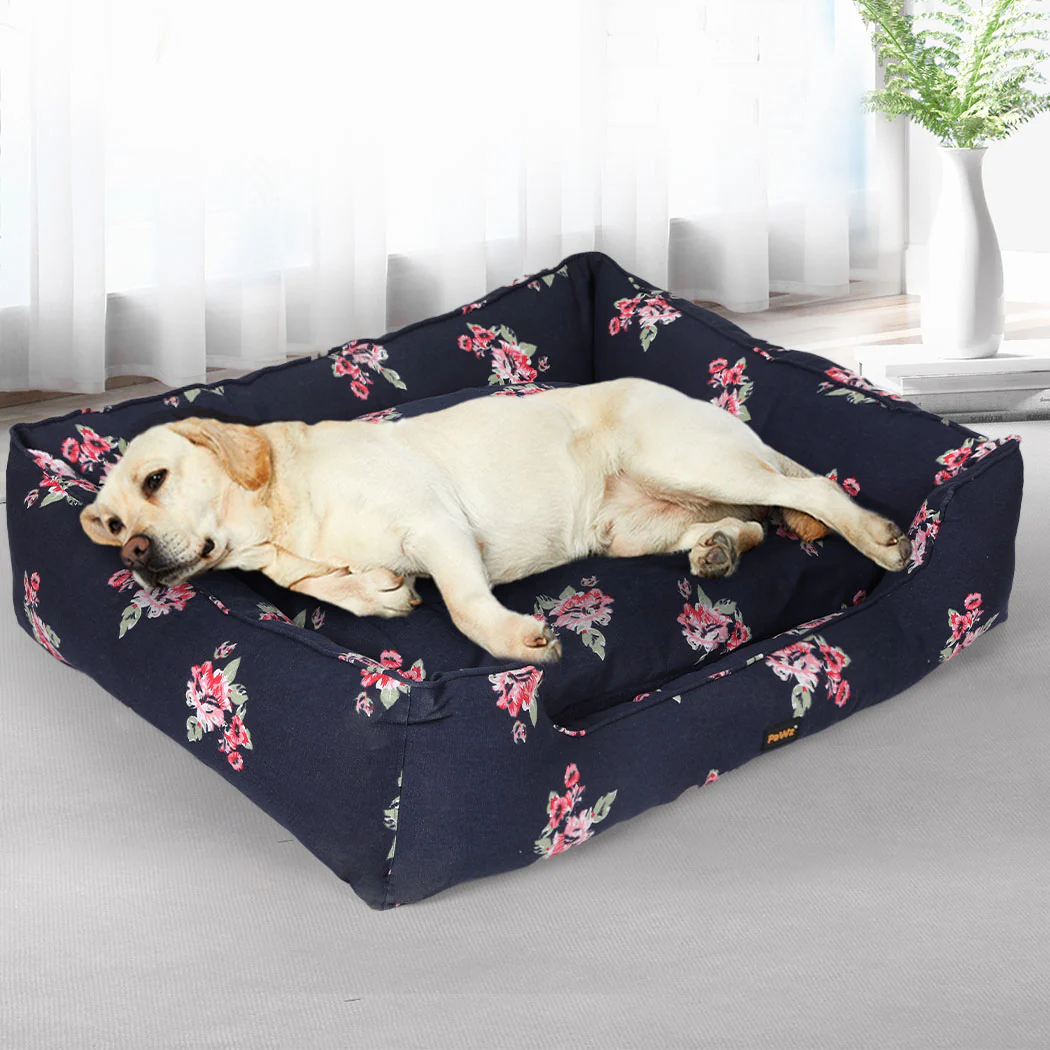 XXLarge Dog Beds Calming Pet Washable - Navy - Nurns