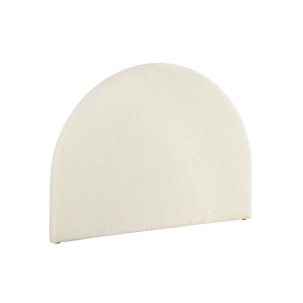 Bed Head Bouclé Headboard Bedhead Base - White Double - Nurns