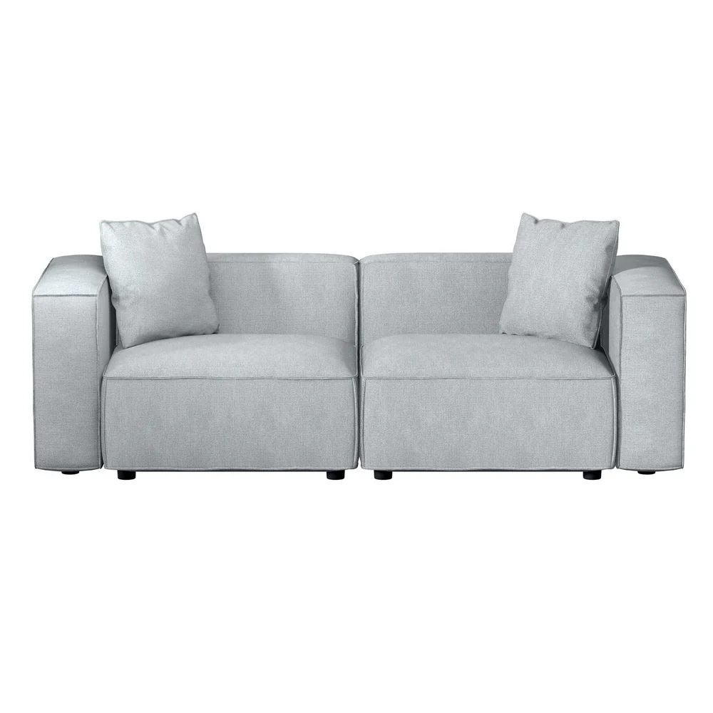 Mckenzie 2-Seater Modular Sofa Chaise Set - Grey - Nurns