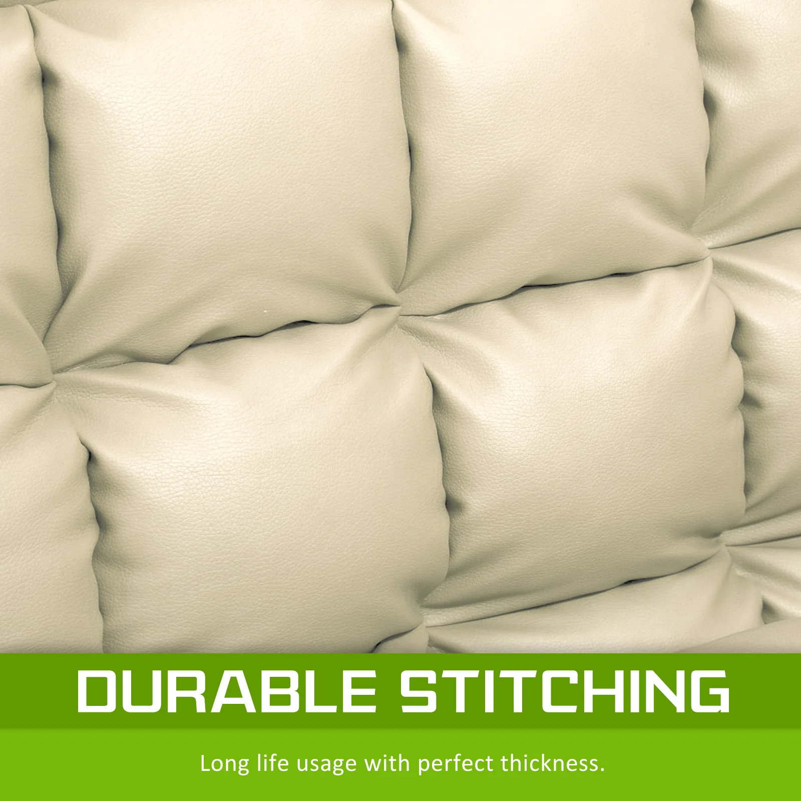 Merryn 2-Seater Lounge Couch Sofa Bed Double Seat Leather - Beige - Nurns