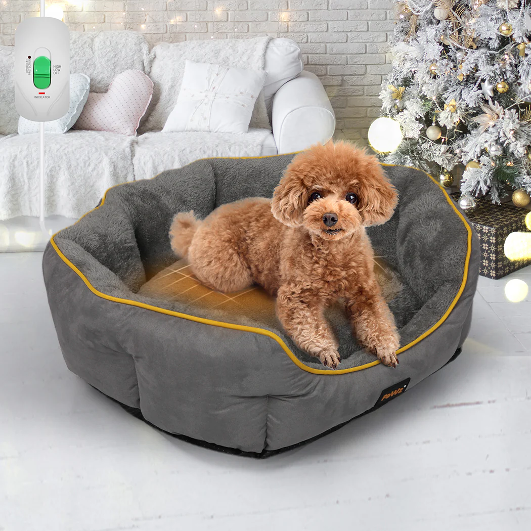 MEDIUM Dog Beds Electric Pet Heater Heated - Grey - Nurns