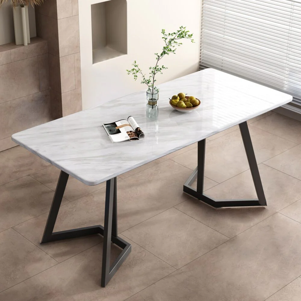 Dana Rectangular Marble - Effect Table - Nurns