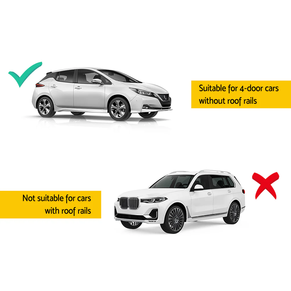 Universal Car Roof Rack Cross Bars 90cm Aluminium Adjustable Lockable 75kg Clamps - Nurns