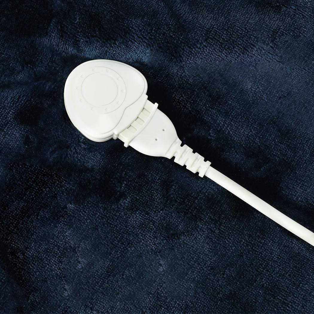 Whitley Electric Soft Blanket Heated Timer Bedding Washable Warm Winter Snuggle - Blue - Nurns