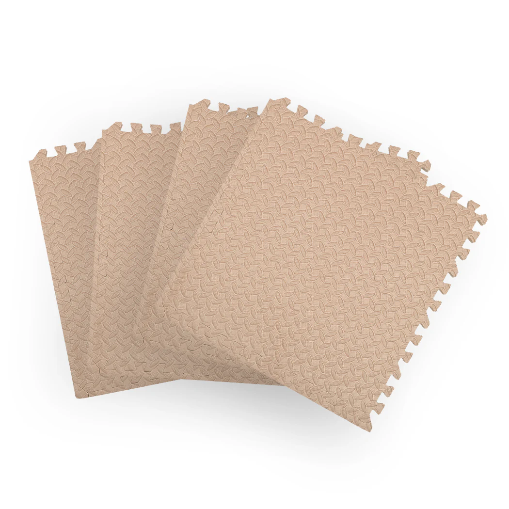 Kids Play Mat Floor Baby Crawling Mats Foldable Waterproof Carpet Beige - Nurns