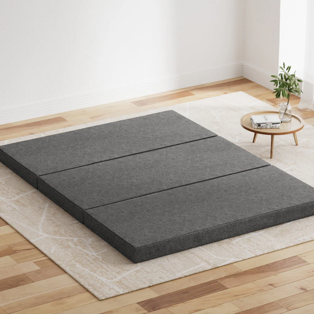 Natalie 10cm Foldable Mattress Folding Portable Bed Camping Mat Queen - Queen - Nurns